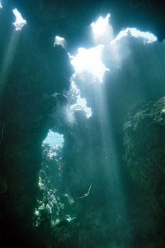 Ambiance dans une petite grotte des Philippines by Philippe Brunner 